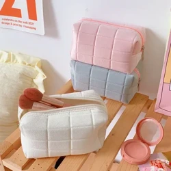 Damen Moud Plüsch Make-up Poschen Bleistift Case Cute Student Storage Bag Soft Weiblech Meedchen Wash Zipper Kosmetesch Bag Organizer