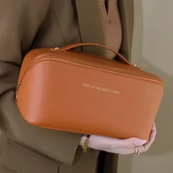 Tas Kosmetik Perjalanan Besar untuk Wanita Kulit Makeup Organizer Wanita Perlengkapan Mandi Kit Tas Make Up Case Kantong Penyimpanan Kotak Wanita Mewah