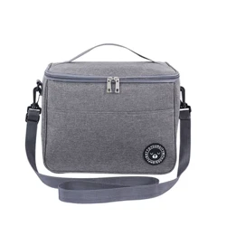 Portable Lunch Bag Food Thermal Box Haltbar Waasserdicht Büro Cooler Lunchbox Mat Schëllerband Isoléiert Fall