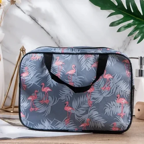 1 Pc Trefnydd Minlliw Cosmetig Zipper Bird Cactus Argraffu Menywod Rhydychen Bag Colur Teithio Benywod Toiletry Colur Storio Pouch