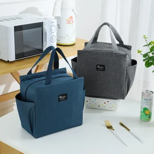 Bag oerach amlswyddogaeth gallu mawr sy'n dal dŵr Rhydychen Zipper Symudol Bagiau Cinio Thermol Ar gyfer Merched Cinio Blwch Picnic Bag Bwyd