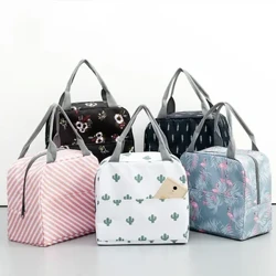 Functionele Patroon Koeler Lunchbox Draagbare Geïsoleerde Canvas Lunchtas Thermische Voedsel Picknick Lunchtassen Voor Dames Kinderen