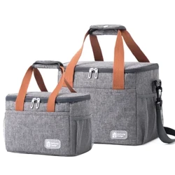 Grouss Kapazitéit thermesch Isolatioun Mëttegiessen Bag Oxford Stoff Liewensmëttel Stockage Picknick Poschen Tote Portable Cooler Box Poschen