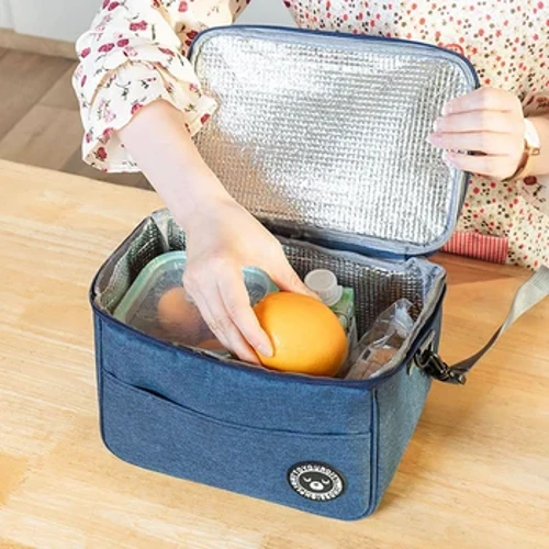 Isoléiert Mëttegiessen Box Männer Fraen Rees Portable Camping Picknick Sak Kale Liewensmëttel Cooler Thermalbeutel Kanner Isoléiert Fall Mat Riem 1