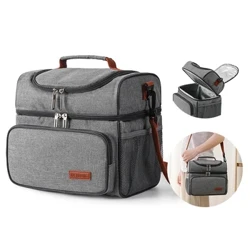 Công Suất Lớn 2 Lớp Cách Nhiệt Bento Túi Đựng Đồ Ăn Trưa Di Động Dã Ngoại Làm Mát Đá Thực Phẩm Chống Thấm Nước Nhiệt Hộp Cơm Túi