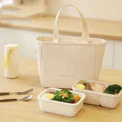 2024 Cinio PU Newydd Bag Thermol Bag Storio Bocs Cinio Ffilm Alwminiwm Oerach Swyddfa Picnic Awyr Agored Bagiau Inswleiddio Tote i Ferched