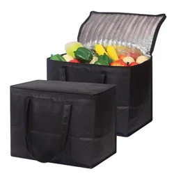 Di Động Cách Nhiệt Làm Mát Hộp Lớn Cắm Trại Ngoài Trời Ăn Trưa Bento Túi Chuyến Đi Bữa Ăn BBQ Uống Zip Gói Đồ Dùng Dã Ngoại