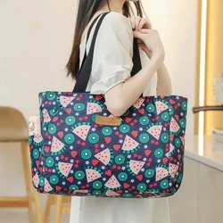 Dung Tích Lớn Chống Nước Giữ Nhiệt Làm Mát Túi Nữ Di Động Ăn Trưa Du Lịch Dã Ngoại Ốp Lưng Cách Nhiệt Bento Hộp Túi Đá Thực Phẩm Túi