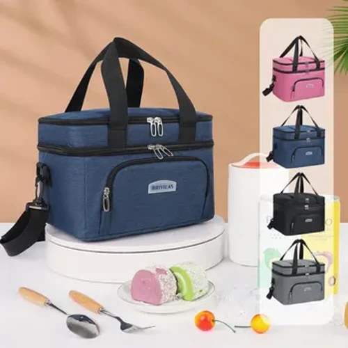 1 PCs Feso'ota'i Va'aiga Insulated Cooler Bag - Leakproof, Durable Thermal lunch Organizer with adjustable tau'au ma mamafa