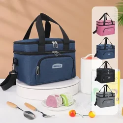 1 Túi Làm Mát Cách Nhiệt Đa Năng-Bộ tổ chức bữa trưa giữ nhiệt bền bỉ, chống rò rỉ với dây đeo vai có thể điều chỉnh và nặng