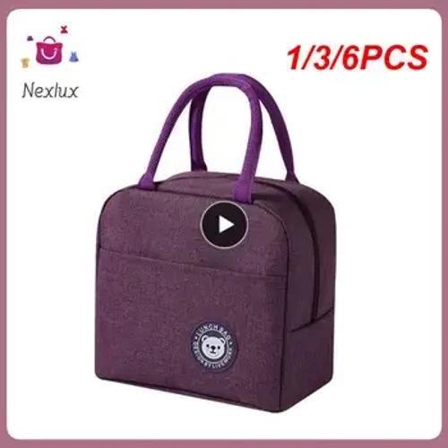 1/3/6 STK Bærbar isolert matpose for kvinner Barn Cooler Tote Piknik Mat Termisk beholder Arbeid Reise Matpakke Bento