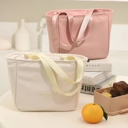 Ny mote Kvinner Tote Lunsjposer Utendørs piknik Bento Matboks Kosmetisk oppbevaring isolasjonspose Bærbar matkjøler termisk bag