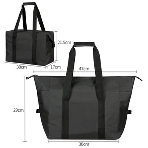 Faltbare Kühltasche, Eisbeutel mit großer Kapazität, tragbar, Aluminiumfolie, frisch haltende Picknicktasche, multifunktionale Einkaufstasche