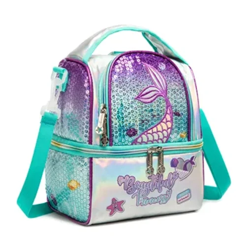 Mála Lóin Leanaí Mála Fuaraithe Inslithe do Bhuachaillí, Cailíní, Scoil, Tote Lóin Taistil le strap inchoigeartaithe