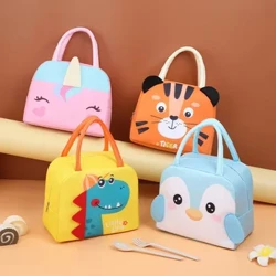 Saco de almoço das crianças dos desenhos animados isolamento térmico filme alumínio alta qualidade à prova dwaterproof água oxford pano portátil sacos almoço tote novo