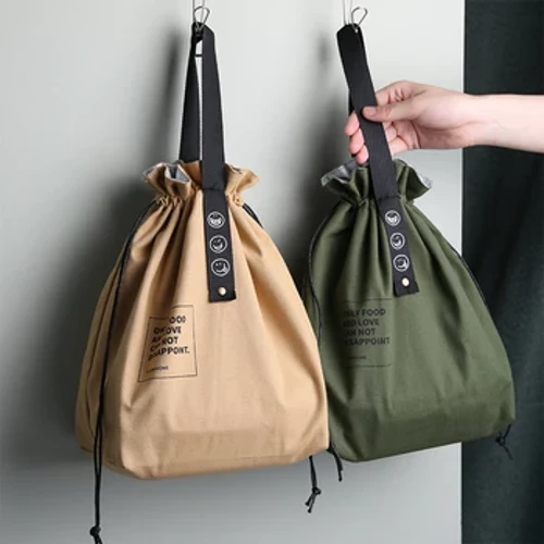 Sac à déjeuner en toile, boîte à Bento, sac à main en plein air, conteneur de dîner de pique-nique Portable à l'école, conservation des aliments frais, fourre-tout, accessoires