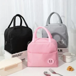 Bento poltsa Hartz etiketa 600D Oxford oihal loditutako aluminiozko paperezko isolamendua Iragazgaitza Iraunkorra Arina Soild koloreko bazkari-kutxa