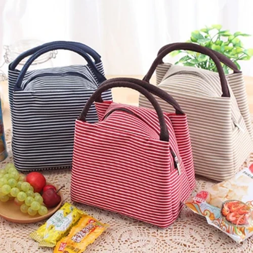 Stripes Matpose For Kvinner Isotermisk Bag Pakket Mat Termoposer Termopose Barn Matpakke Kjøleskapspose