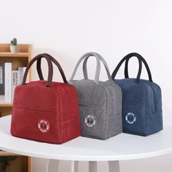 Портативний ланч-сумка Водонепроникний термоізольований ланч-бокс Bento Pouch Вечеря Ізоляційна сумка Студентська потовщена мила ланч-сумка