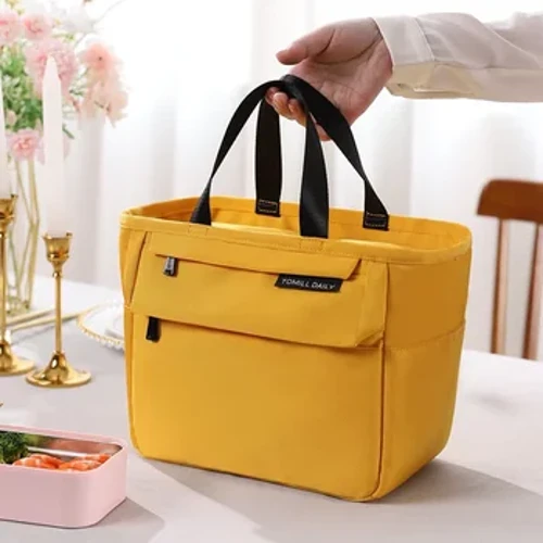 Pahu ʻaina ʻaina Bento i hoʻopaʻa ʻia i ka ʻeke wela nui ka nui o ka meaʻai zipper waihona ʻeke pahu no nā wahine ʻeke huakaʻi huakaʻi Picnic.