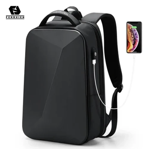 Backpack Laptop Brand Fenruien Bagiau Ysgol Gwrth-ladrad Gwrth-ddŵr Bagiau USB Codi Tâl Dynion Bag Teithio Busnes Backpack Dyluniad Newydd
