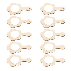 10 tk Creative DIY puidust peegel Viimistlemata puidust käeshoitav peegel käsitööpeegel lastele Projektid Laste käsitöö Tegevused
