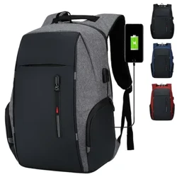 Backpack Dynion USB Codi Tâl Gwrth-ddŵr 15.6 Modfedd Gliniadur Achlysurol Rhydychen Bag Busnes Gwryw Mochila Backpacks Llyfr Nodiadau Cyfrifiadurol
