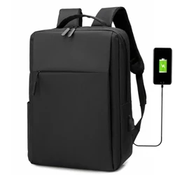 Pánský batoh na 15,6palcový notebook Nylonový cestovní pánský batoh na notebook Školní batohy s USB nabíjením a voděodolnou taškou pro muže