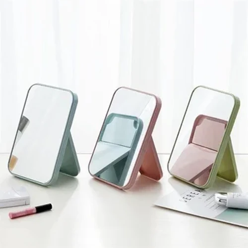 Hoʻopiʻi Makeup Mirror High-quality Portable Makeup Mirror ʻO ka ʻaoʻao hoʻokahi Wahine Hoʻolālā Paʻa ʻO ke aniani makeup kala paʻa