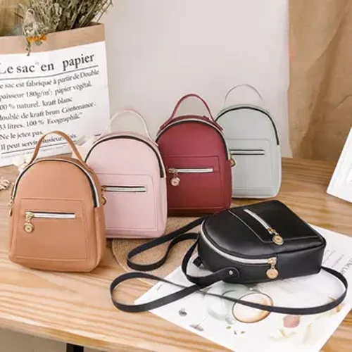 Faisean Mini Mná PU Backpack Cailín Taisteal Uiscedhíonach Gnó Beag Mála ghualainn Backpack Tassel