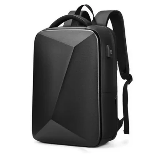 Bag cefn gliniadur 15.6 Modfedd Dynion Bag cragen galed y gellir ei ehangu TSA bagiau cefn gwrth-ladrad gwrth-ddŵr USB yn codi tâl Bag Teithio Busnes