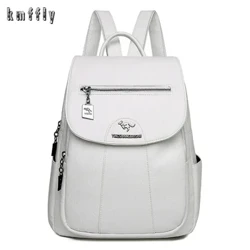 Backpack Lledr Ansawdd Uchel Merched Capasiti Mawr Teithio Backpack Bagiau Ysgol Ffasiwn Bagiau Ysgwydd Mochila i Ferched 2021 Newydd
