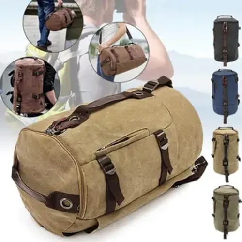 Cynhwysedd Mawr Dyn Bag Teithio Mynydda Backpack Dynion Bagiau Cynfas Bwced Ysgwydd Backpack