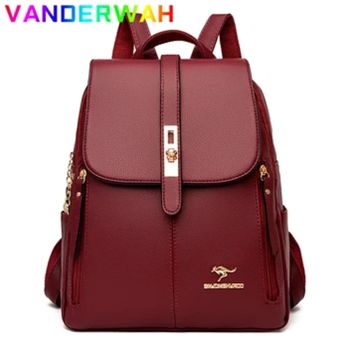 Véritable marque femmes sac à dos en cuir de haute qualité femme sac à dos pour filles sacs d'école voyage sac à dos dames Bookbag sac à dos