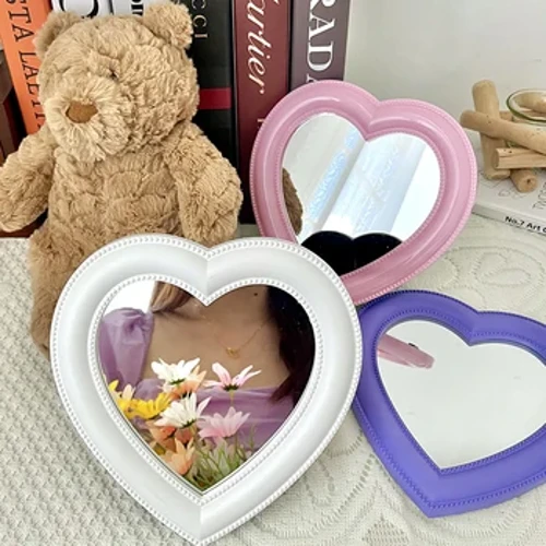 Trái Tim Gương Gương Mỹ Phẩm Gương Trang Trí Cô Gái Trái Tim Ký Túc Xá Sinh Viên Gương Trang Trí Nhà Trang Trí Phòng Khách Trang Trí Treo Tường