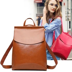 Mae'r Backpack Merched Ffasiwn Newydd Backpacks Lledr Ieuenctid o Ansawdd Uchel ar gyfer Merched yn eu Harddegau Bag Ysgwydd Ysgol Benywaidd Bagpack mochila