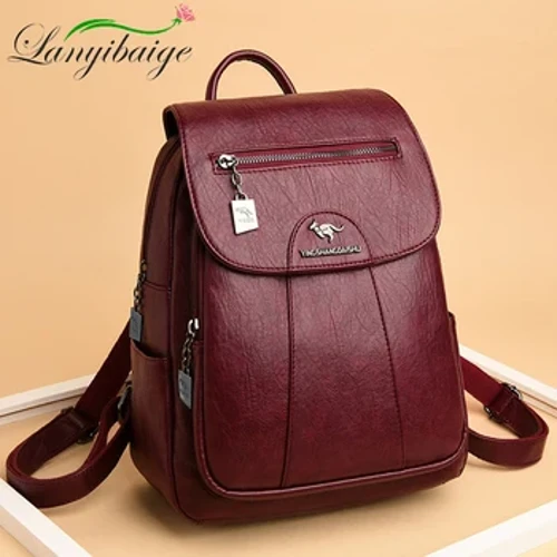 5 Dath Málaí Leathar Bog Mná Málaí Gualainn Seanré Mná Sac a Dos Taisteal Ócáideach na mBan Málaí Scoile Mochilas