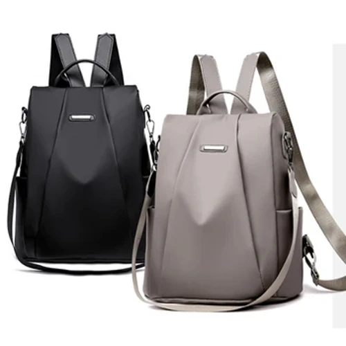 Zaino da donna caldo Borsa da scuola casual Oxford tinta unita ad alta capacità Borsa a tracolla con tracolla staccabile