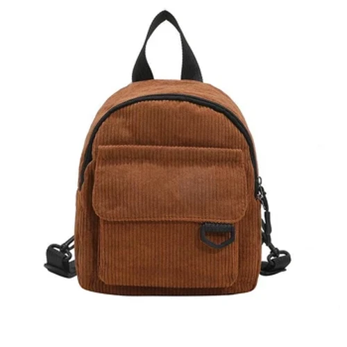 2023 Mini mochila de moda para mujer, mochilas pequeñas de pana de Color sólido, mochilas simples e informales para estudiantes, mochilas de viaje