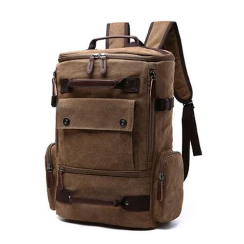 Männer Rucksak Vintage Canvas Rucksak Schoultasche Männer Reesbeutel Grouss Kapazitéit Rucksak Laptop Rucksak Bag Rucksack