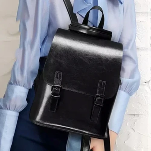 Femmes en cuir véritable sac à dos sac à dos Meseenger sacs à bandoulière Grils école livre sac huile cire peau de vache femme sac à dos sac à dos