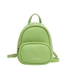 SYZM Mode Liten Kvinnors Ryggsäck Söt Makaron Färg Flickväska Mjukt PU Läder Kvinnlig Ryggsäck Mini Damväskor