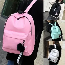 Femmes décontracté Style coréen toile sac à dos voyage sortie sac d'école pochette de rangement
