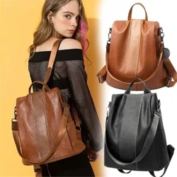 Pambabaeng Anti-theft Design Backpack Casual Daypack Panlabas na Pambabae Rucksack Pambabae Paglalakbay sa Balikat Mga Multi-function na Bag