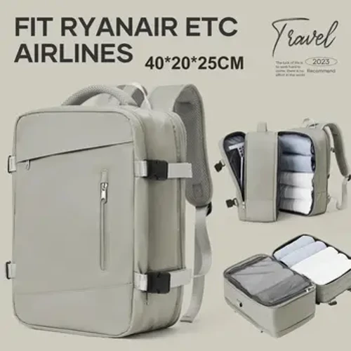 Likros matkareppu matkustamolaukku 40x20x25 Ryanairin lentoreppu Kantoreppu, laajennettava varkaudenesto kannettava reppu naisille miehille