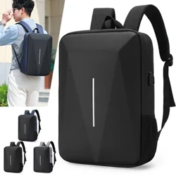 Svart PC Hard Shell Bag Fritid Pendling Vattentät Lättvikts Business Ryggsäck Herrryggsäck Stöldskyddslås Datorväska