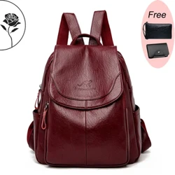 Divat női hátizsák Luxus Designer női lopásgátló hátizsák Puha bőr iskolatáskák nagy kapacitású utazótáskák Mochila