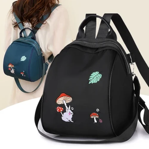 Ba Lô Oxford Casual Nữ 2023 Mới Thời Trang Thêu Chống Trộm Du Lịch Đa Năng Schoolbag Nữ Ba Lô Nhỏ
