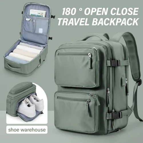 Backpack Taistil Móra do Mhná Fir Mála Cábáin Eitleán Ilfheidhmeach Backpack uiscedhíonach le USB Muirir Backpack Frith-goid