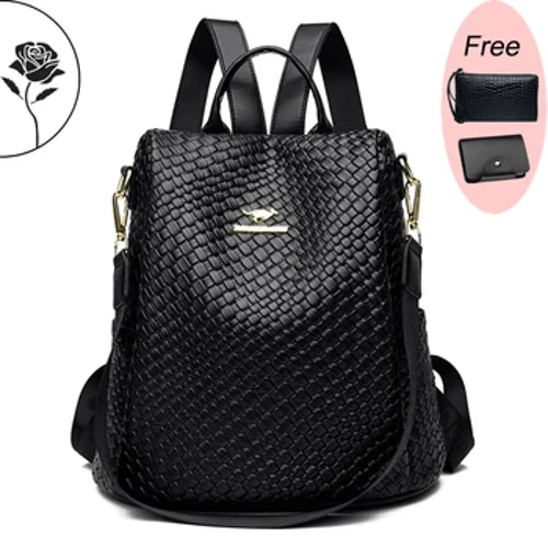 Sac à dos antivol de marque de luxe pour femmes, sac à dos de couleur unie, sacs de voyage multifonctionnels de grande capacité